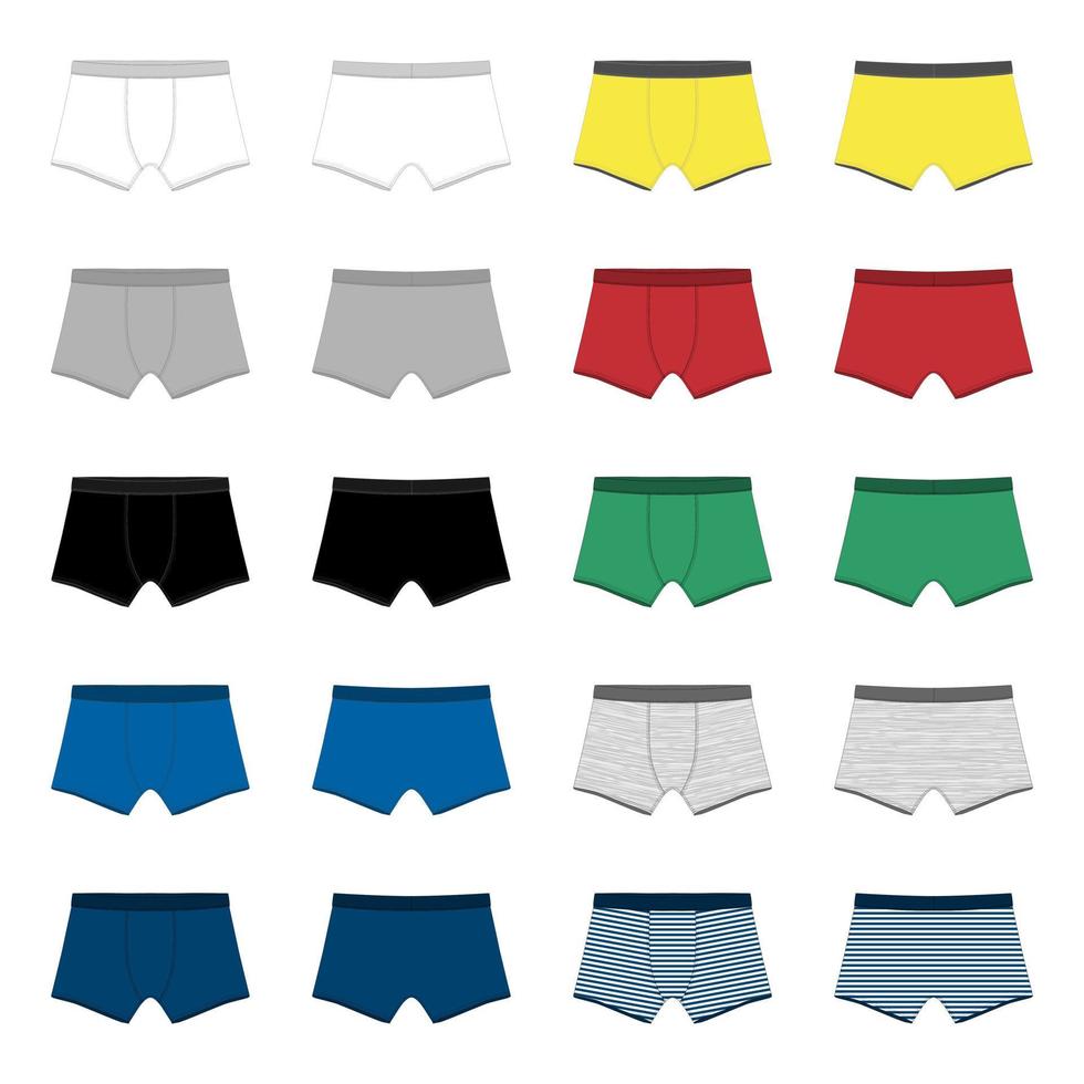 Set of men underpants. Boxer shorts isolated. Man underwear. vector