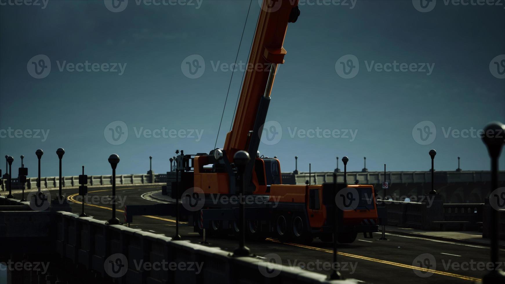 Puente de carretera en construcción foto