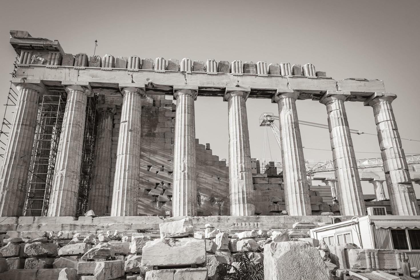 Athens Greece 04. October 2018 Acropolis of Athens ruins details sculptures Greeces capital Athens Greece. photo
