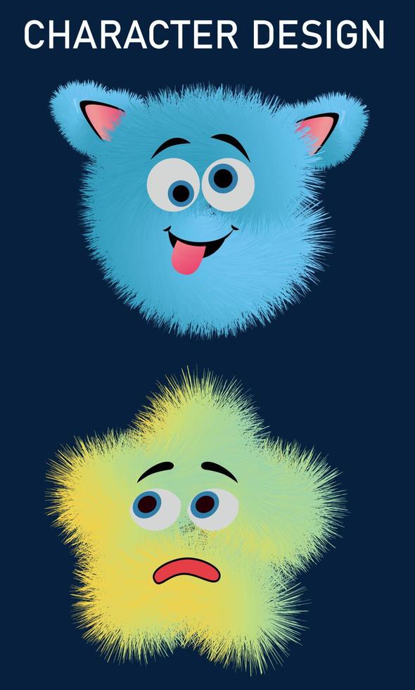 Character fur design vector file