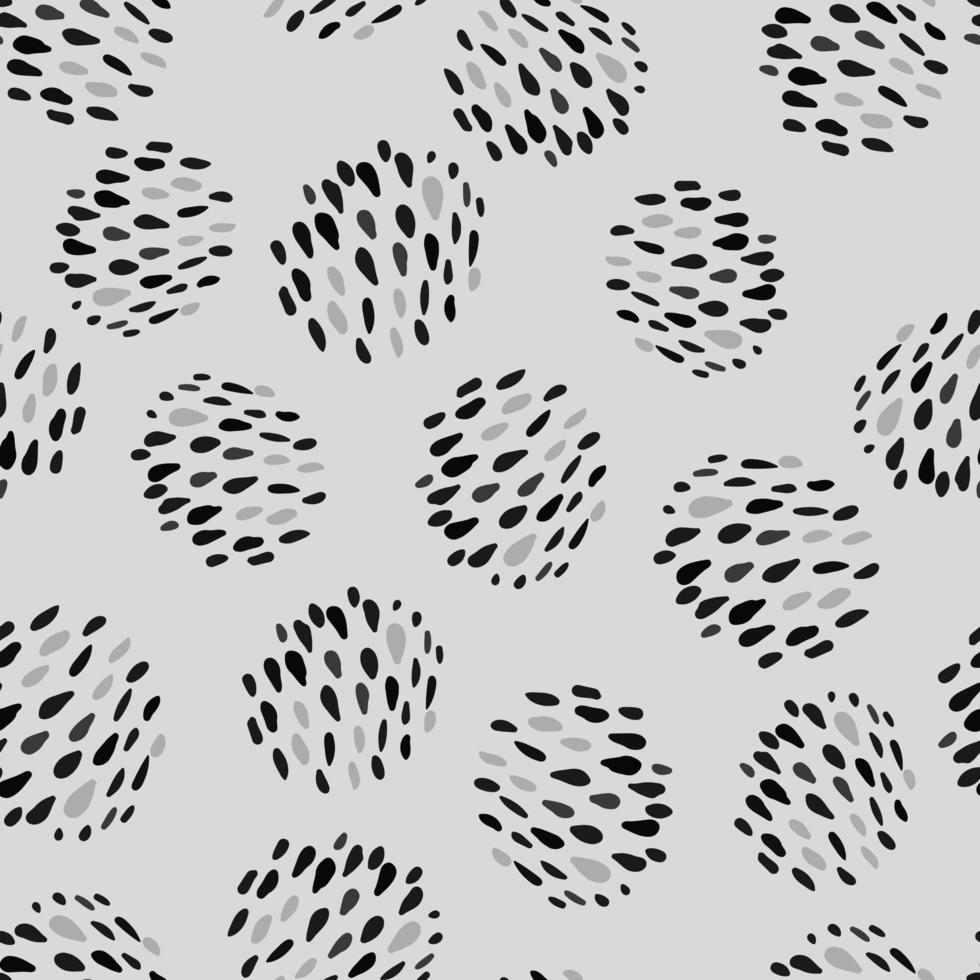 puntos dibujados a mano de patrones sin fisuras círculo abstracto formas vector