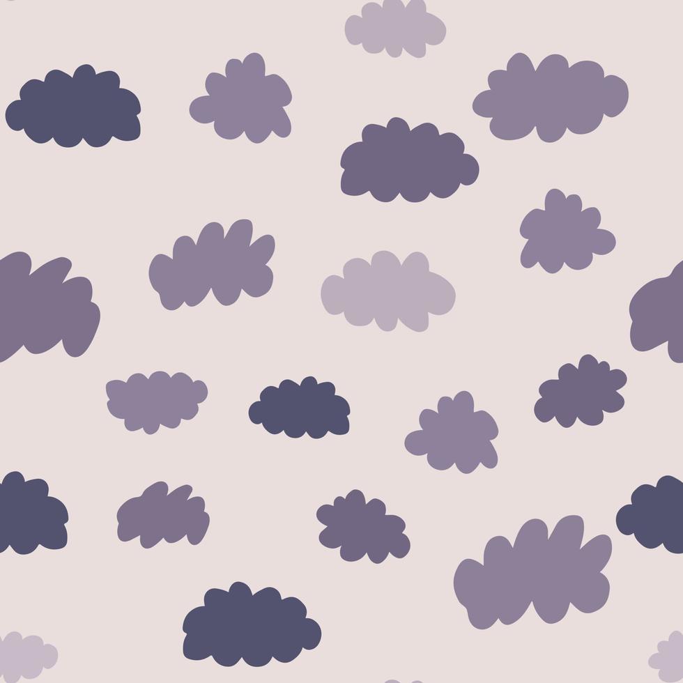 nubes de patrones sin fisuras. ilustración de diseño de fondo de clima vector