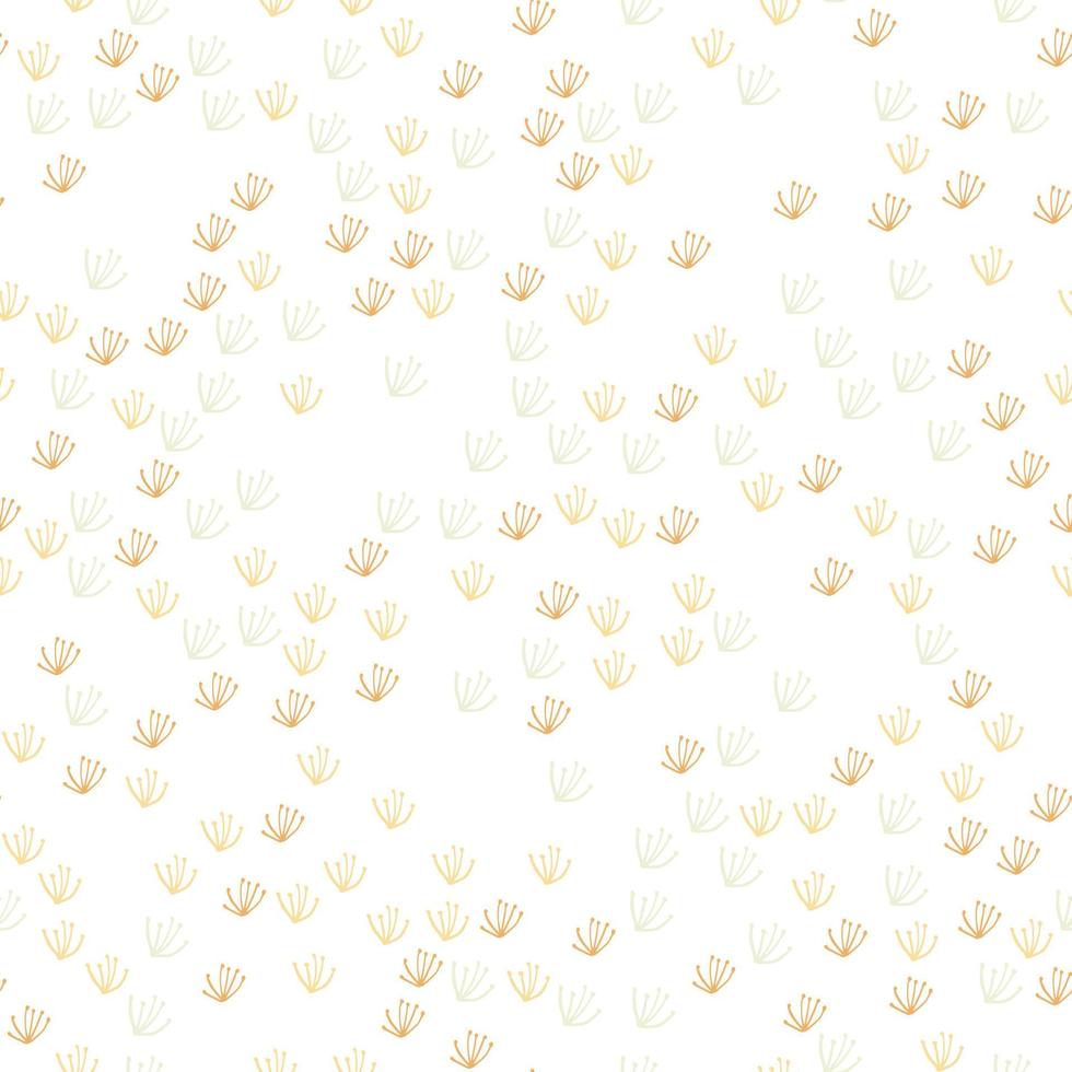 Abstract dandelion flowers seamless pattern on white background. Cute organic wallpaper. Simple style. vector