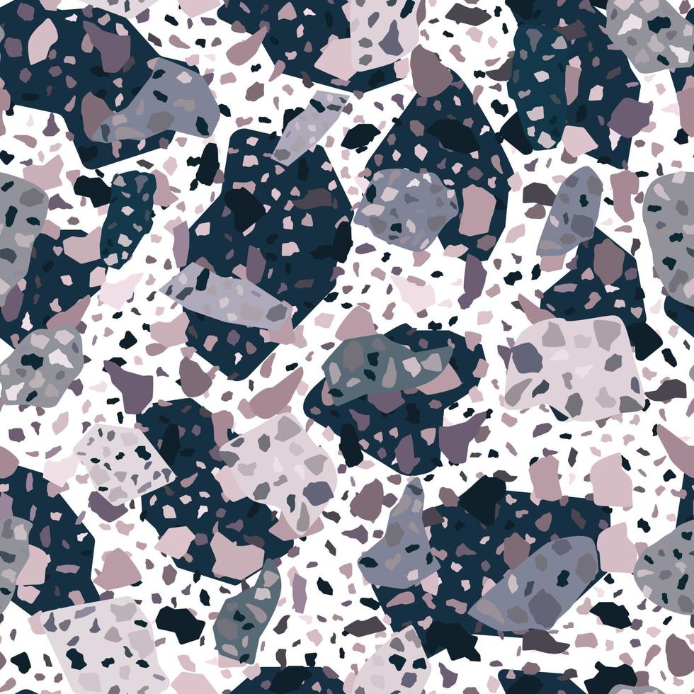 Conceptual Terrazzo seamless pattern design. Marble wallpaper vector