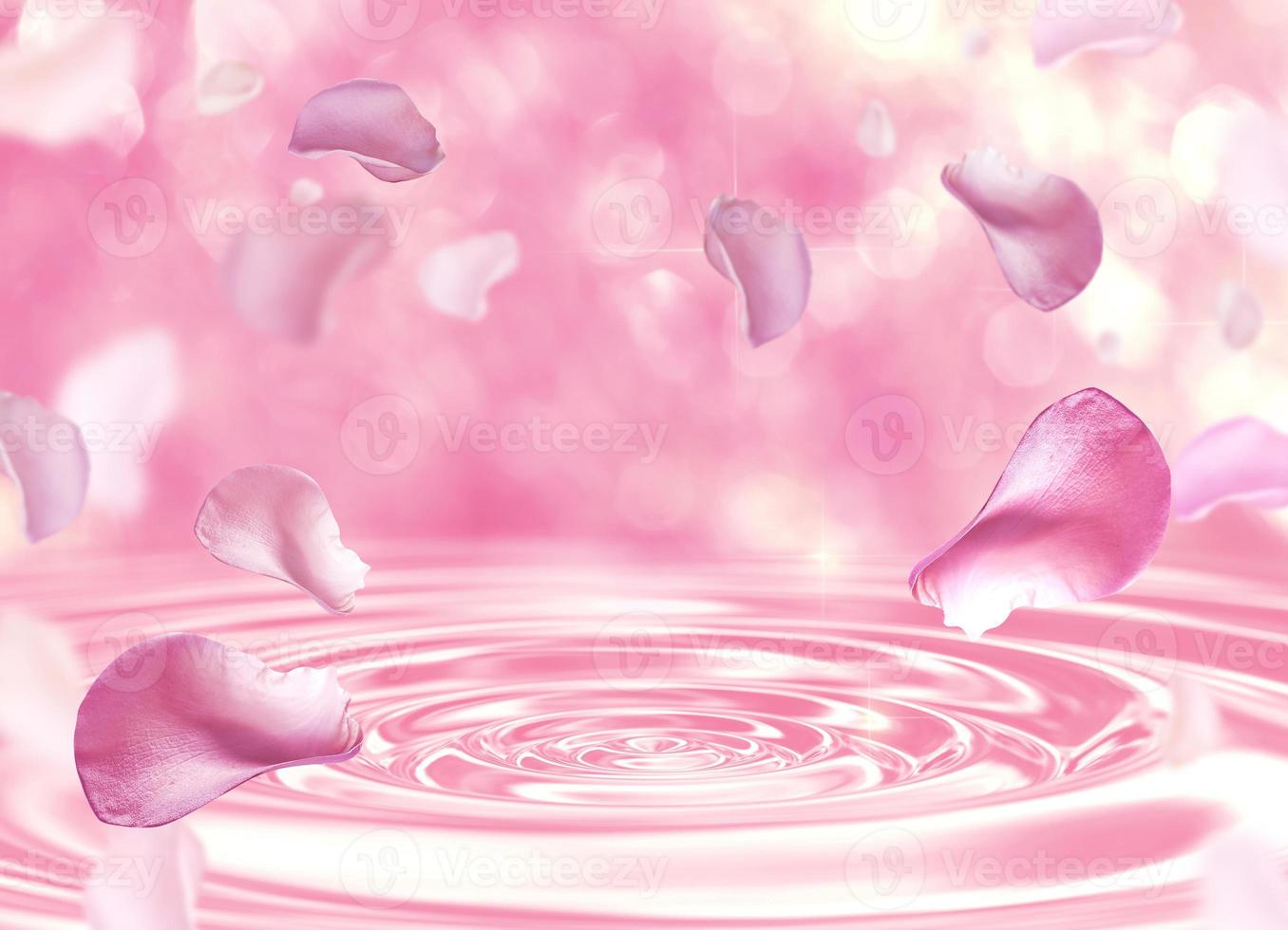 roses petal flying photo