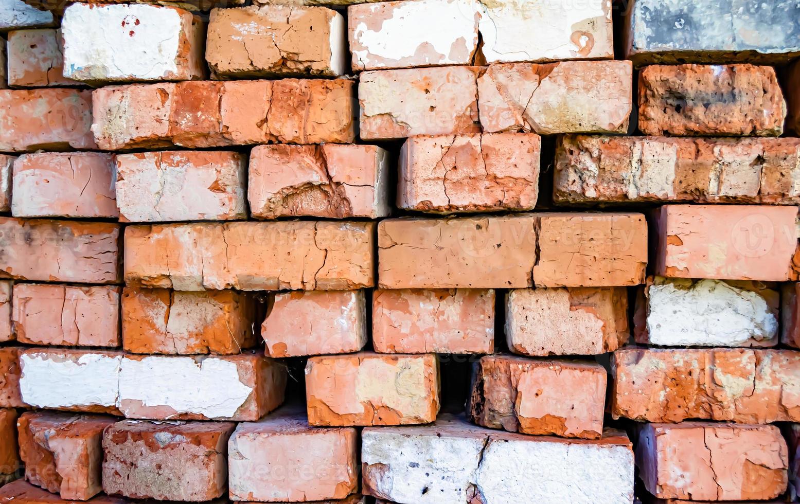 hermosa textura de ladrillo antiguo de gran bloque de pared foto