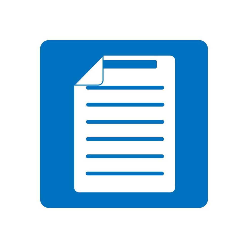 Document Icon of symbol. Blue icon on a white background. vector