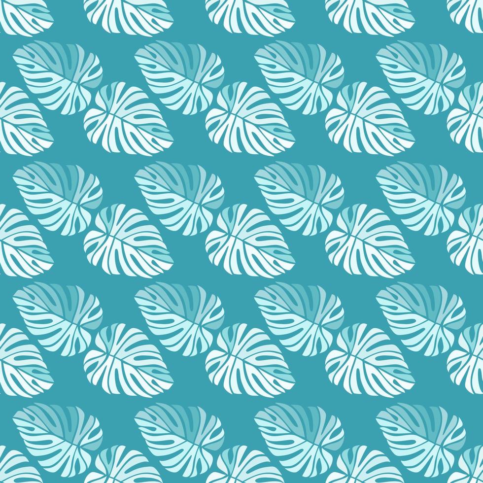 hojas tropicales de patrones sin fisuras. fondo de hoja de monstera. Fondo de pantalla sin fin de plantas exóticas modernas de la jungla. vector