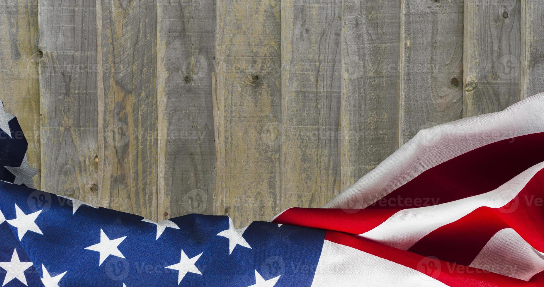 Background wall with USA flag  Copy Space photo