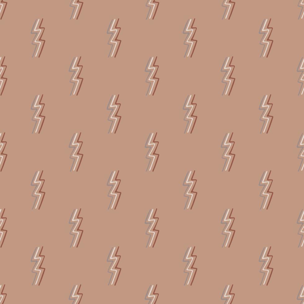Geometric lightning doodle pattern. Modern zigzag line art endless wallpaper. vector