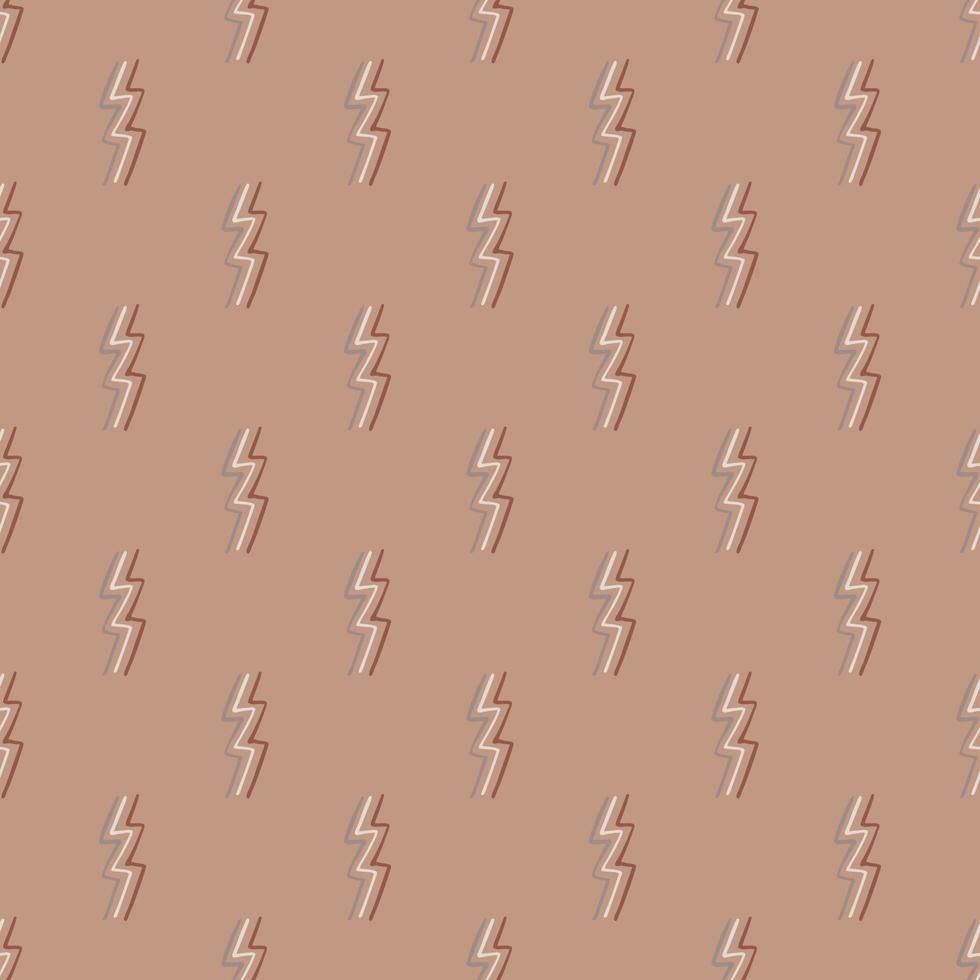 Geometric lightning doodle pattern. Modern zigzag line art endless wallpaper. vector