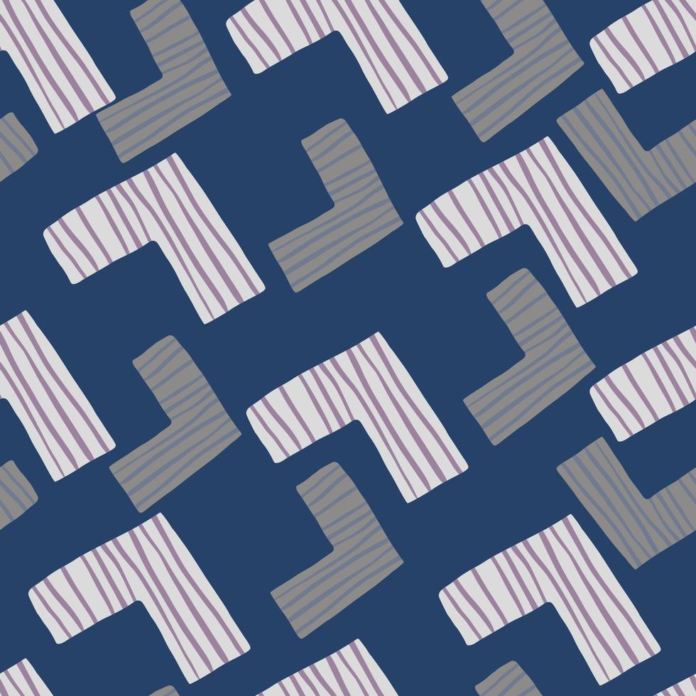 esquinas pequeñas y medianas en tonos azules. patrón transparente con fondo azul oscuro. vector