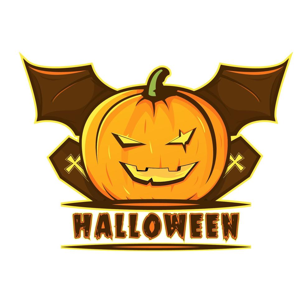 halloween pumpkin illustration vector