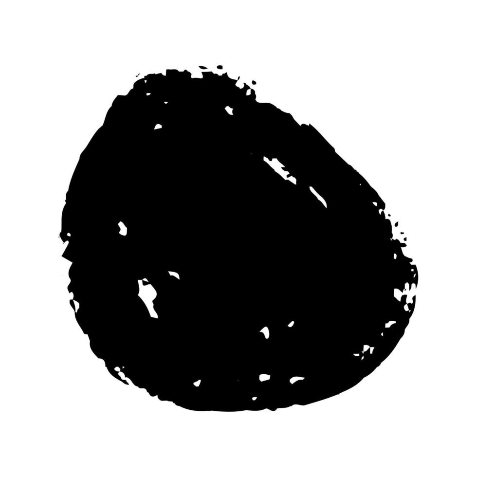 círculo de tinta círculo de tinta dibujado a mano de grunge negro para el diseño de banner. vector