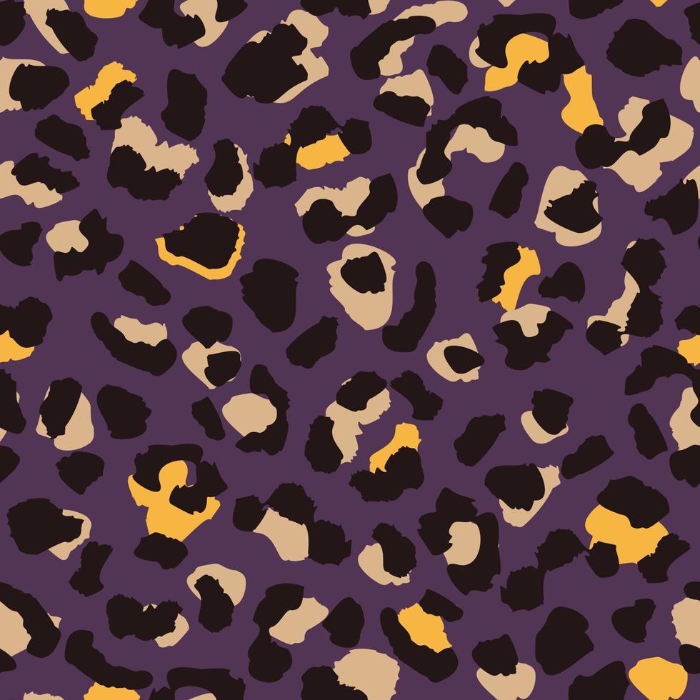 Leopard skin seamless pattern texture repeat. Abstract animal fur wallpaper. vector