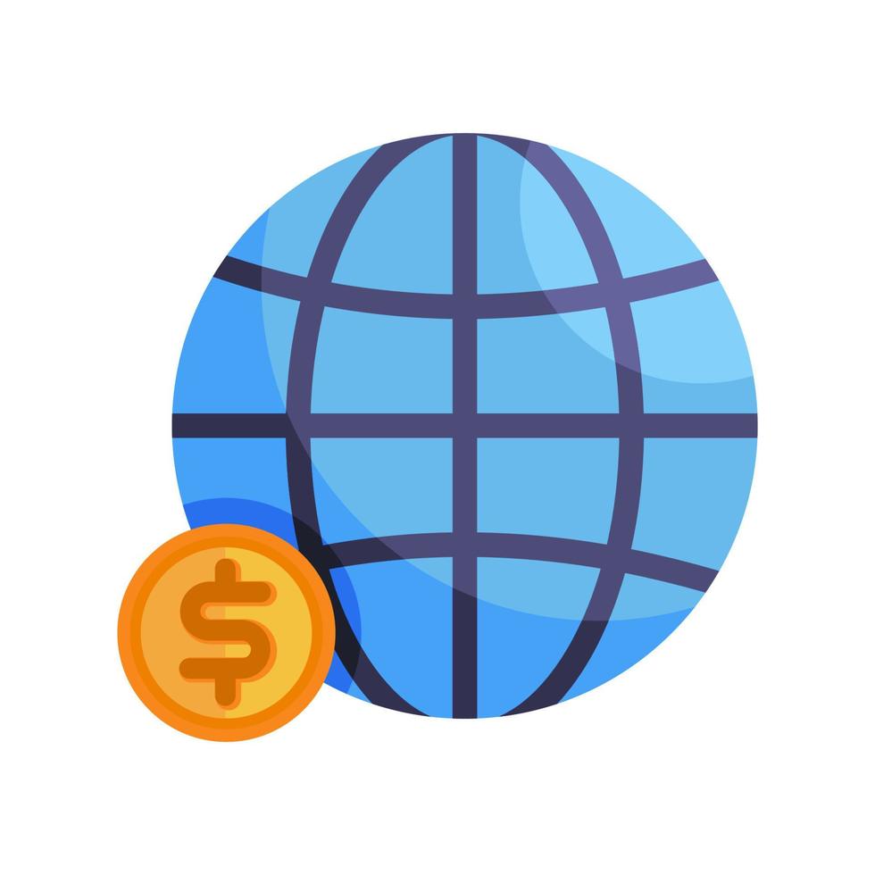 icono de inversión global vector