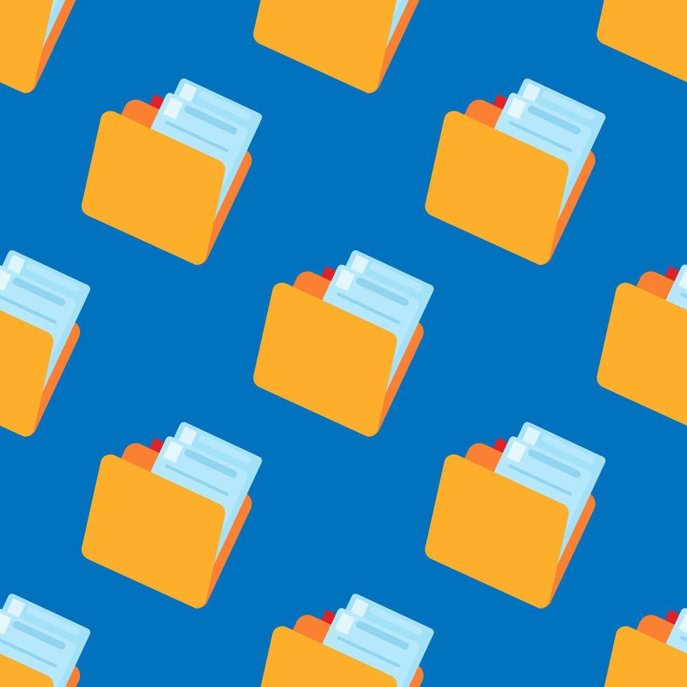 Folder symbol seamless pattern. Folder icon backdrop. vector