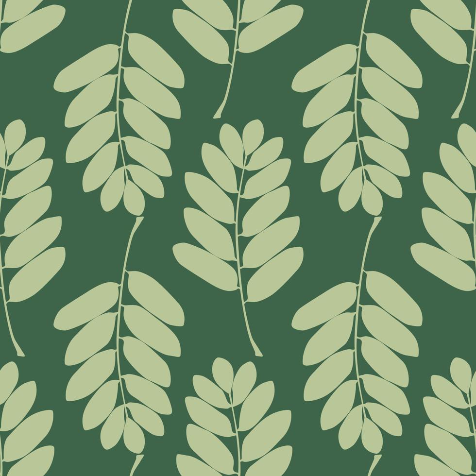 Seamless pattern with geometric leaves. Botanical wallpaper. Summer vintage leaf. vector