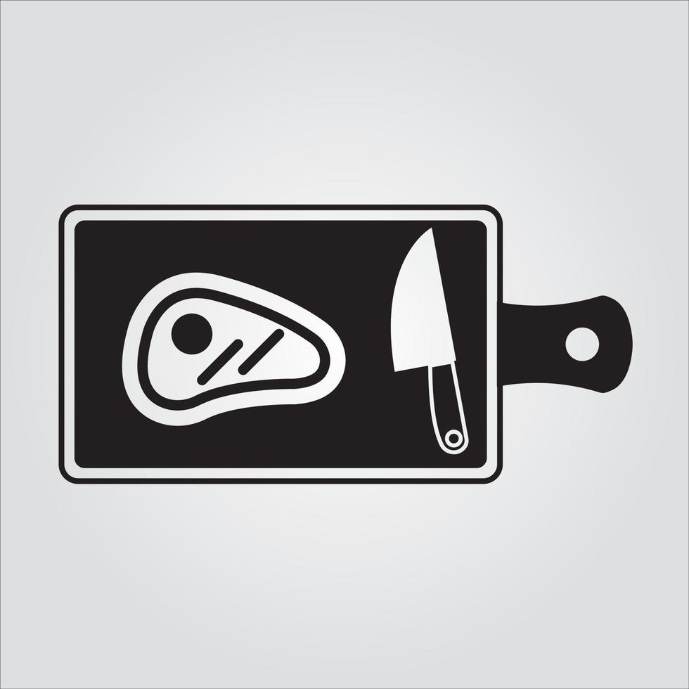 Isolated Glyph Cutting Board Transparent Scalable Vector Graphic
