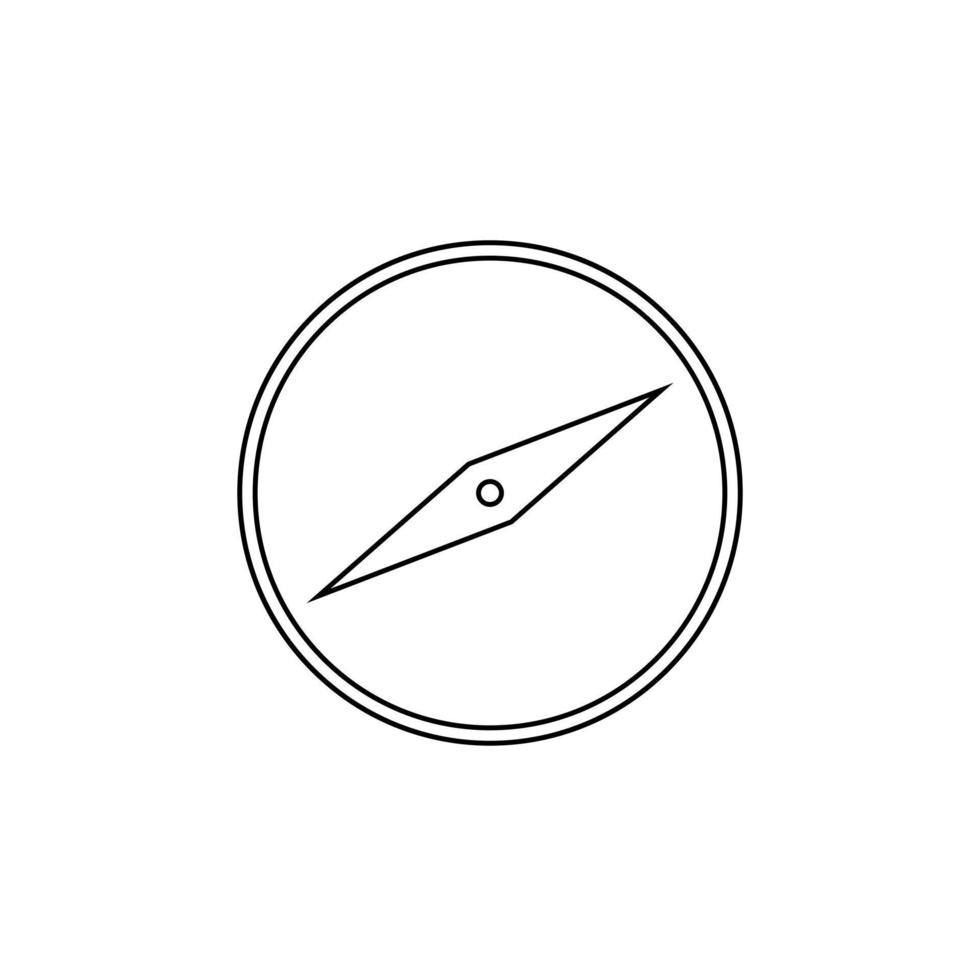 icono de brújula de contorno. esquema de navegación. logotipo sencillo. vector
