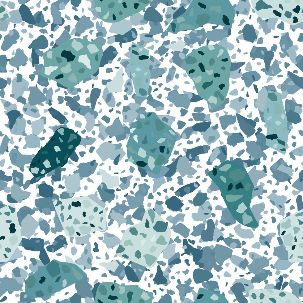 Terrazzo seamless pattern design. Marble wallpaper on white background. vector