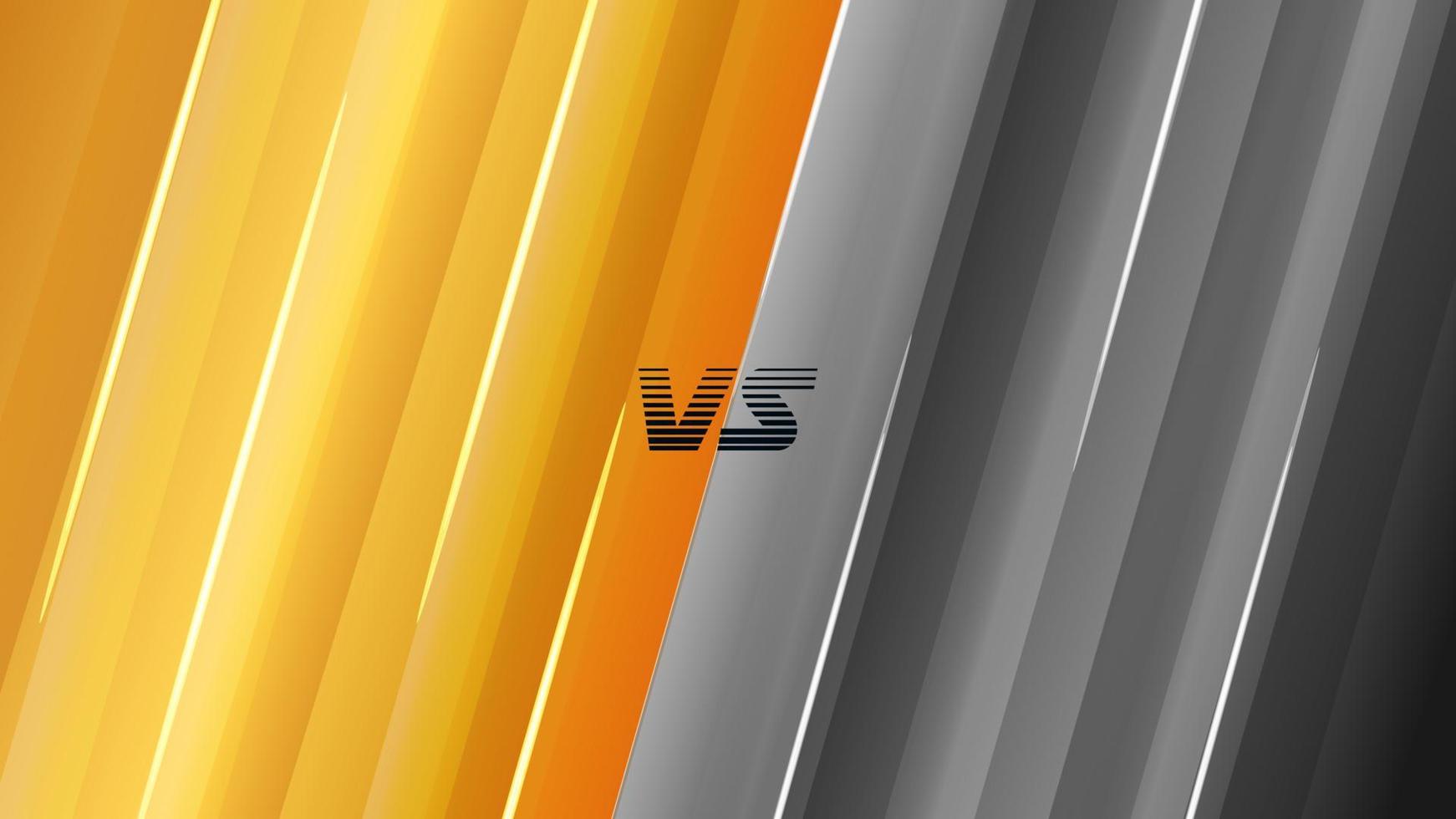 batalla versus fondo con color dorado y plateado para juegos deportivos vector