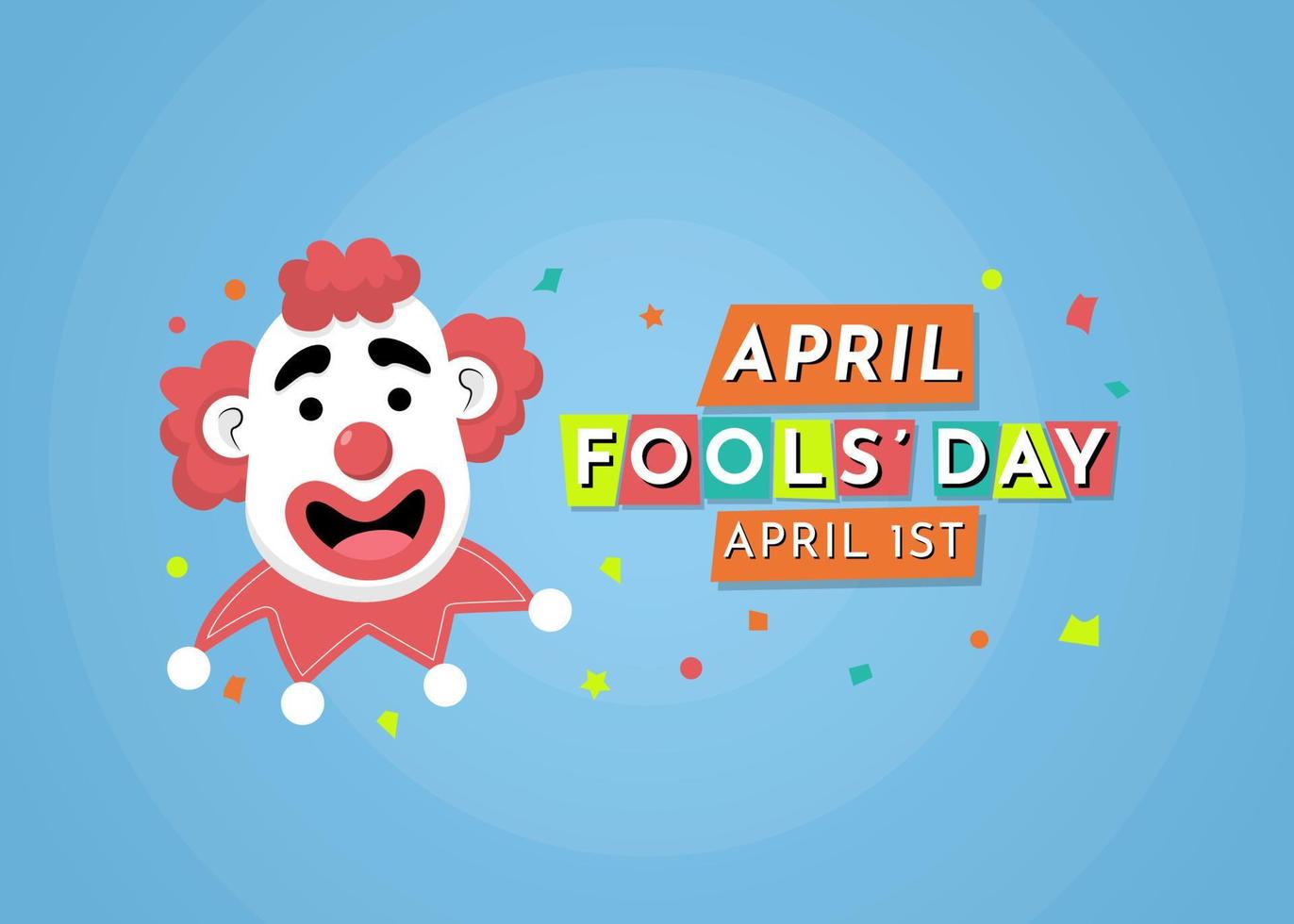 April Fools' Day Illustration Background Vector Design