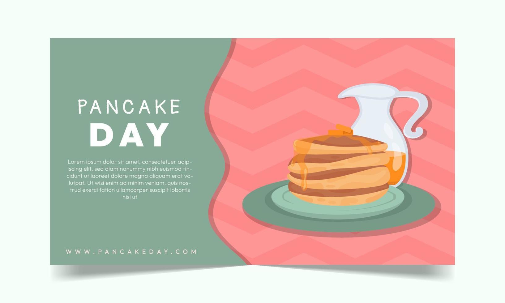 Lovely Shrove Tuesday Pancake Day Horizontal Vector Banner Design