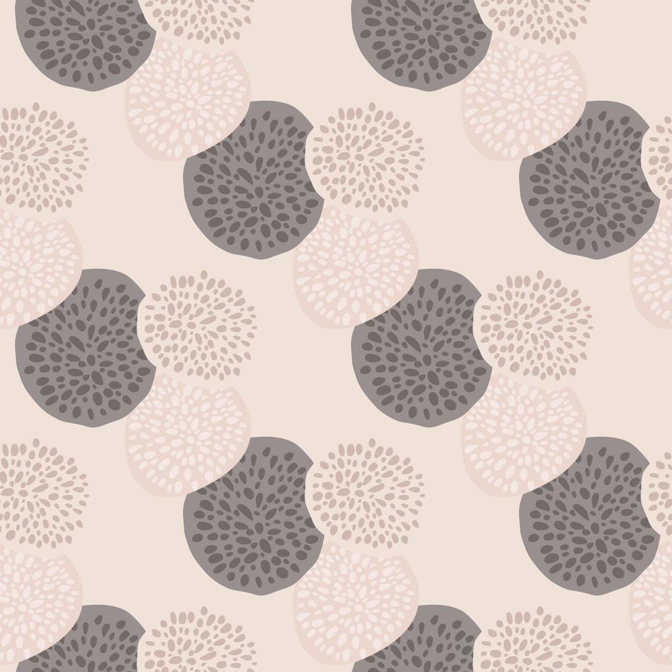 Pale dot circles seamless pattern. Pastel tones geometric artwork with simple design. vector
