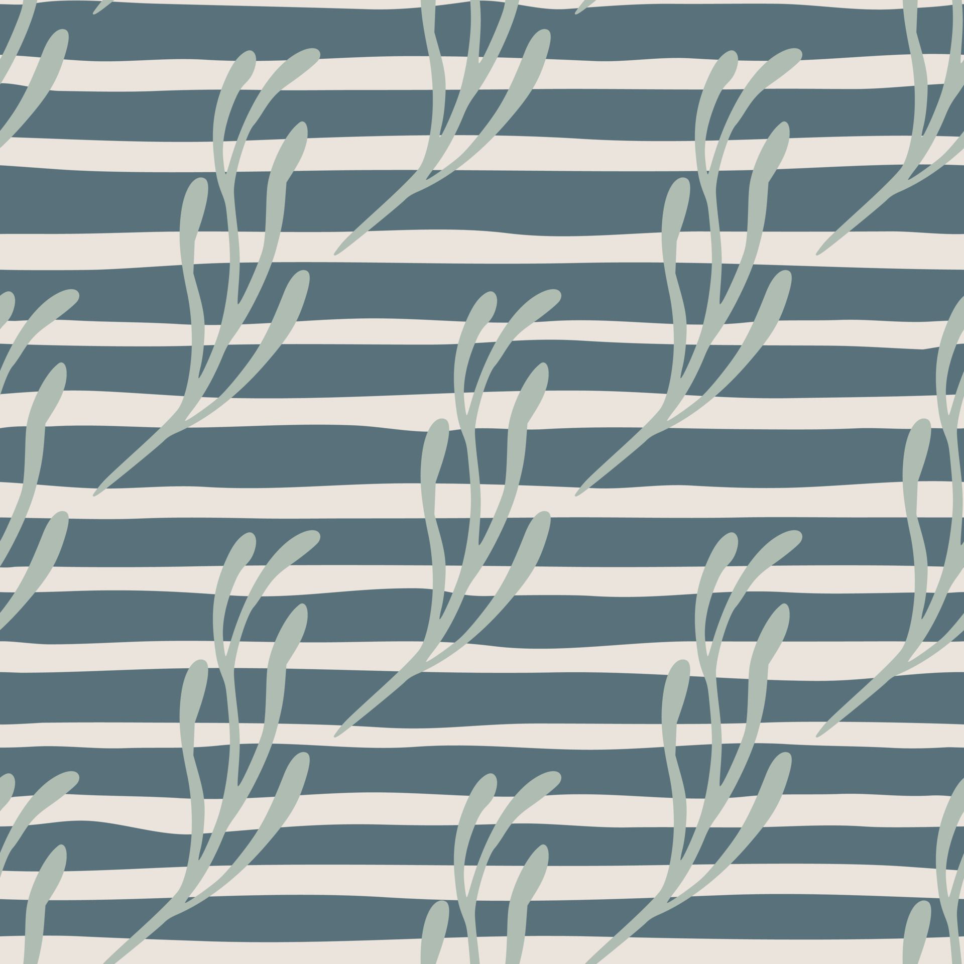 Abstract botanic seamless pattern with hand drawn branches silhouettes ...