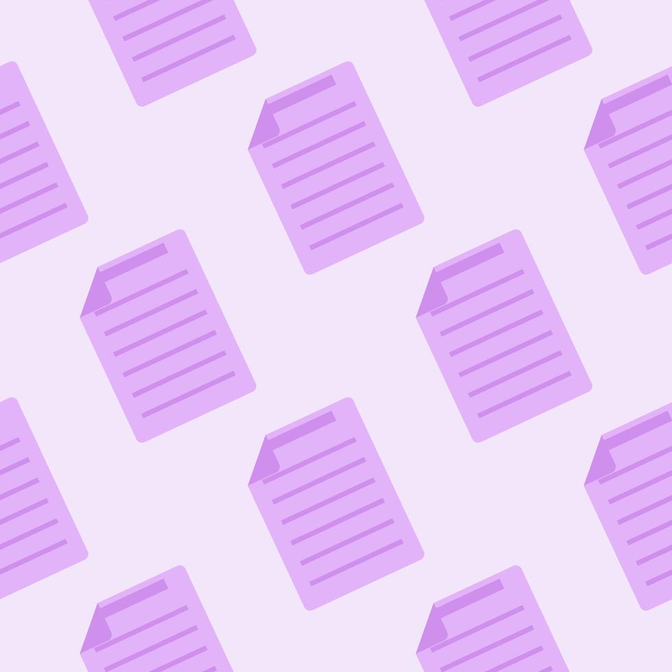 Document Icon seamless pattern. Flat design symbol vector