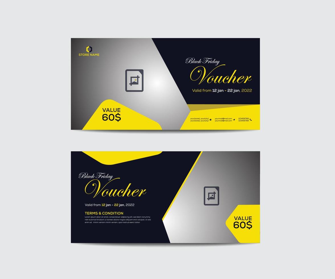 Black Friday voucher template vector