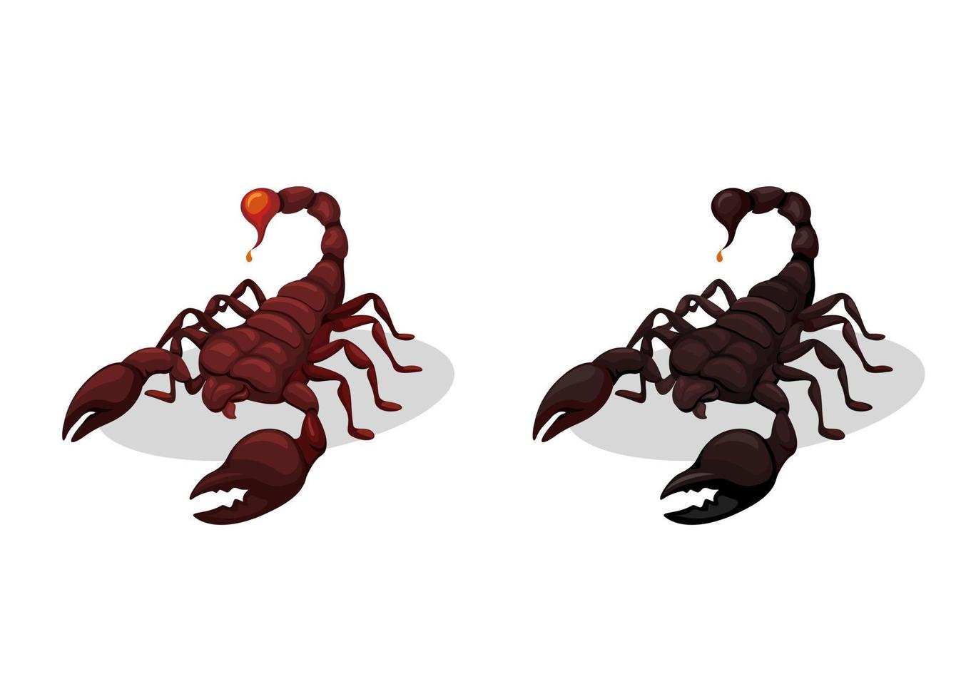 Scorpion animal collection set cartoon illustration vector