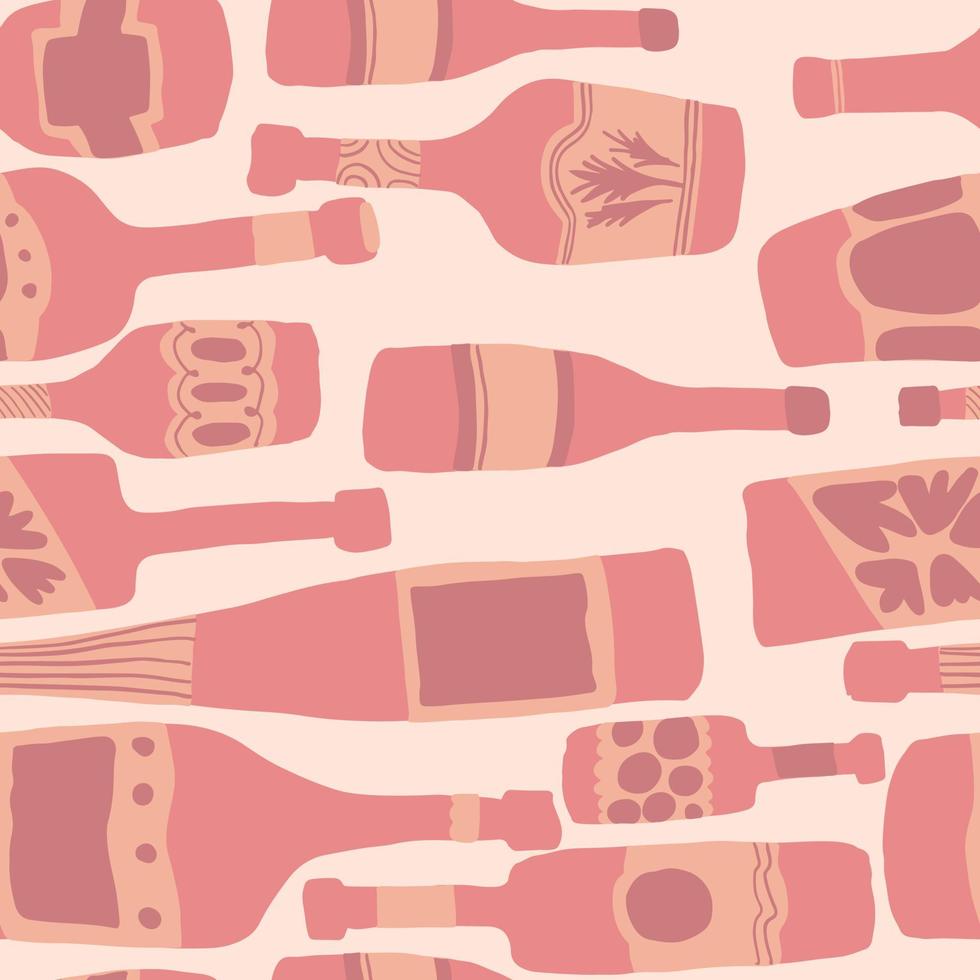 Seamless pattern background with bar bottles illustration vector