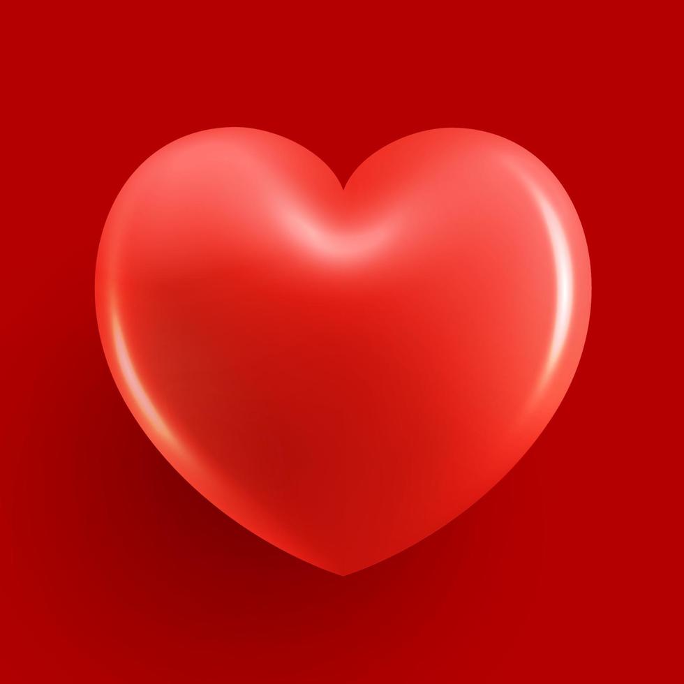 Vector of Red Heart for love and Valentine's day concept.