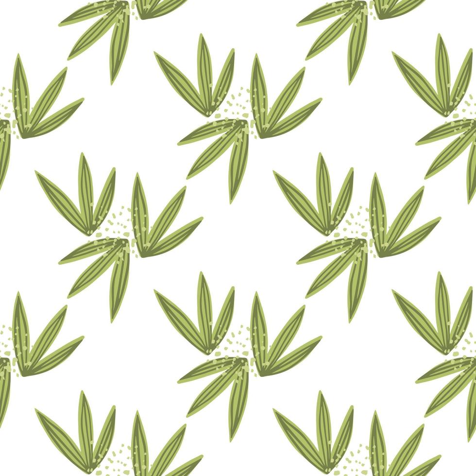 Modern leaves seamless pattern on white background. Abstract leaf endless wallpaper. vector