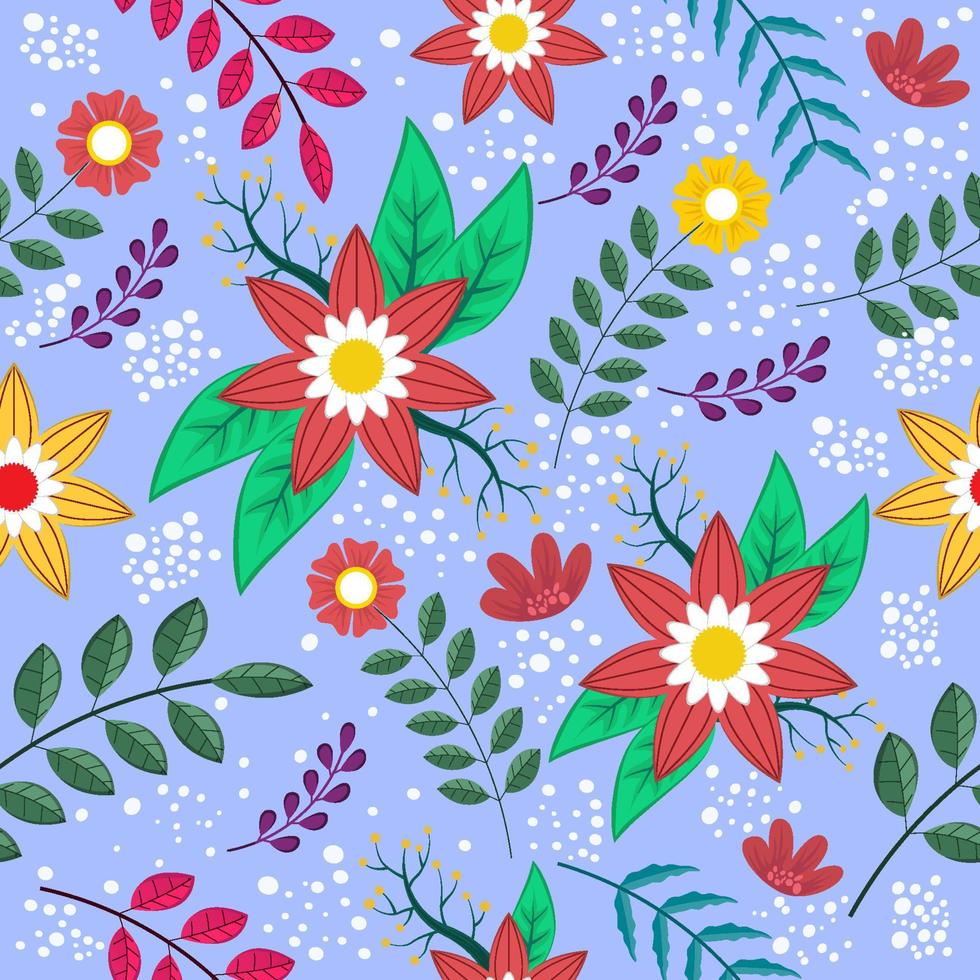 Seamless Pattern Spring Floral Background vector