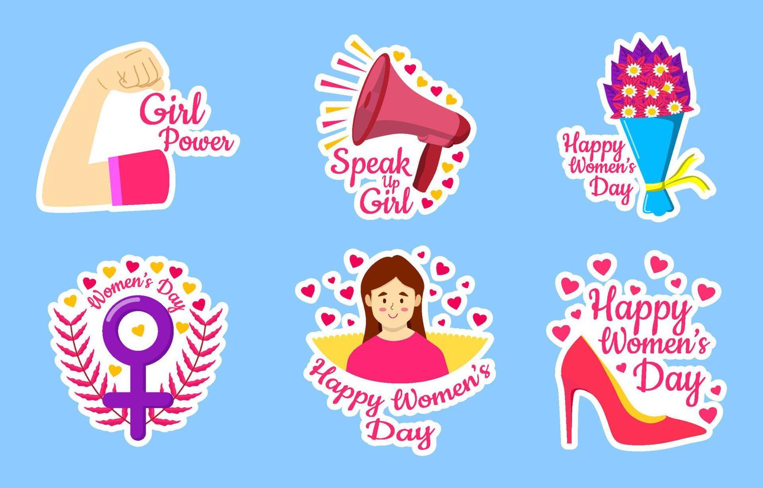 International Women's Day Sticker vector