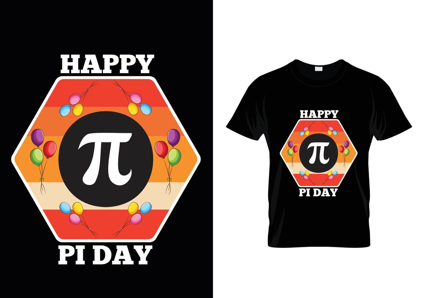 diseño de camiseta feliz día pi vector