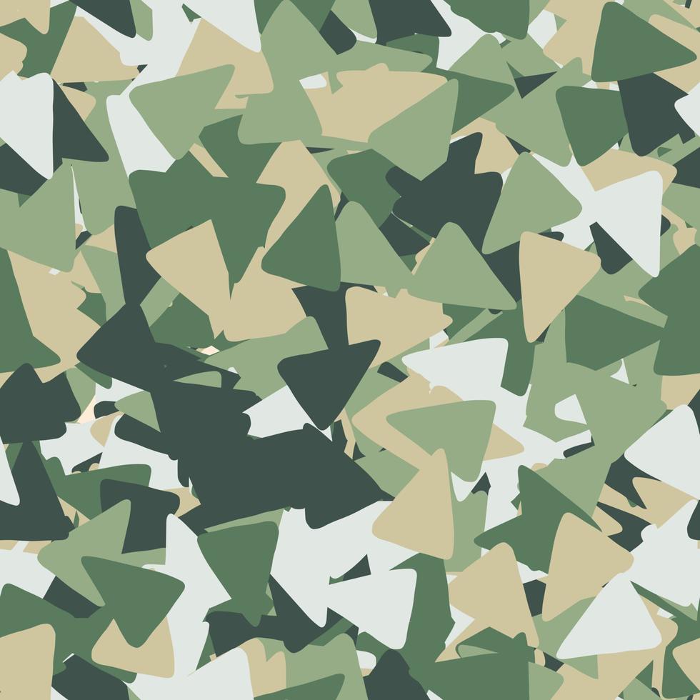 Seamless geometric pattern with triangles shapes in camouflage style. vector