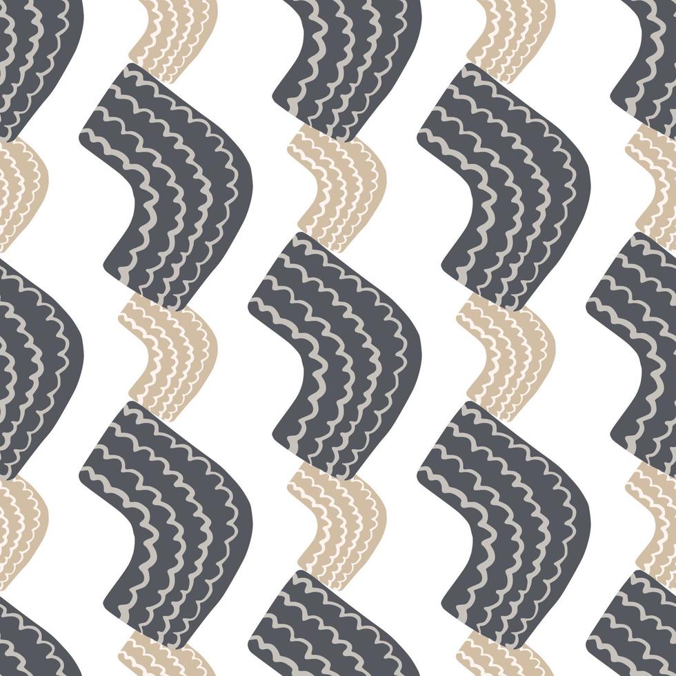 Purple middle and lilac small elements on white background. Isolated seamless pattern. vector