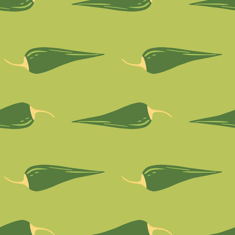 Chilli seamless pattern in doodle style. Hot chile peppers wallpaper. Creative vegetarian healthy food texture. vector