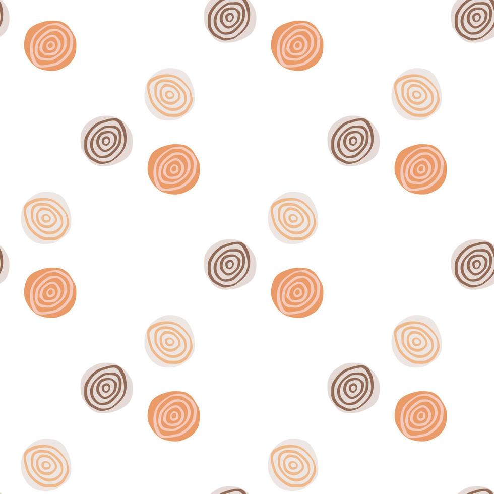 espirales abstractas de patrones sin fisuras sobre fondo blanco. forma de círculo. papel tapiz de vector de estilo retro dibujado a mano. telón de fondo artístico. dibujo lineal.
