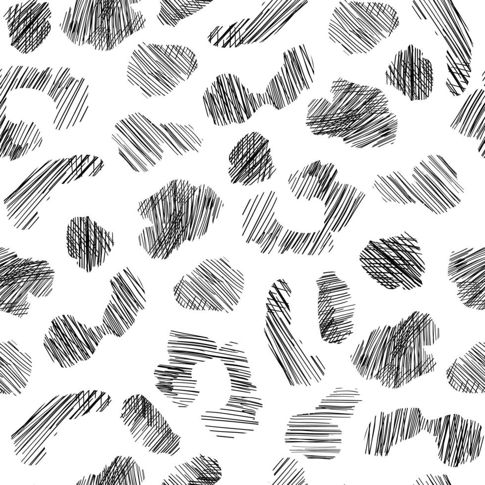 Grunge leopard skin seamless pattern. Abstract animal fur wallpaper. vector