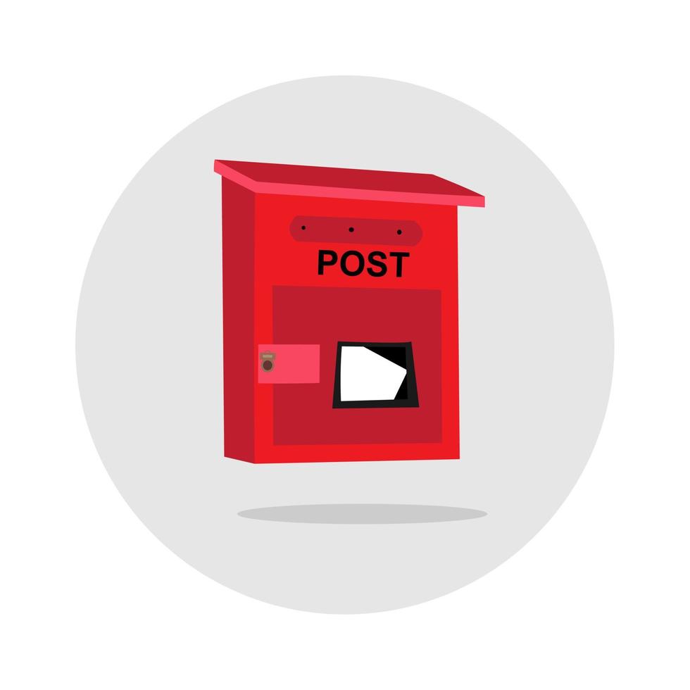 Mail delivery icon, Envelope entering open mailbox vector