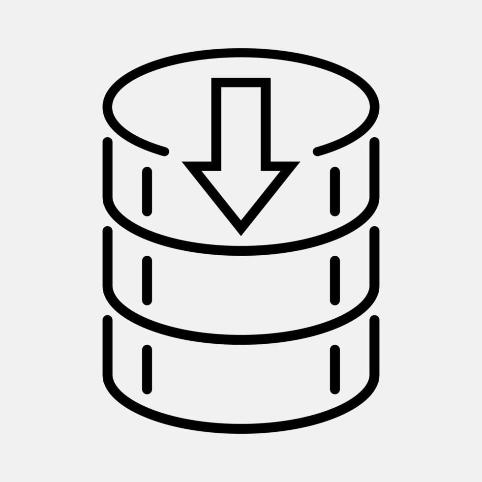 icono de base de datos vector