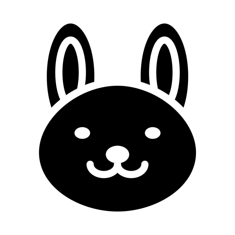 El ícono de conejo es un ícono de animales muy lindo con un estilo minimalista pero extraordinario, muy adecuado para el diseño de aplicaciones y otros diseños gráficos. también es adecuado para diseños con temas infantiles. vector
