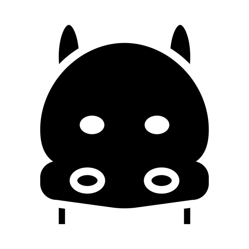 Hippopotamus line Icon vector