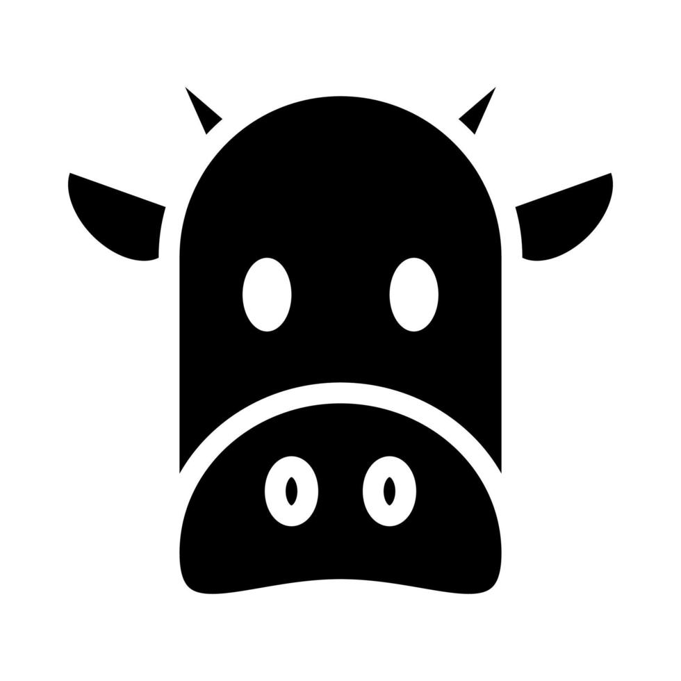 El ícono de vaca es un ícono de animales muy lindo con un estilo minimalista pero extraordinario, muy adecuado para el diseño de aplicaciones y otros diseños gráficos. también es adecuado para diseños con temas infantiles. vector