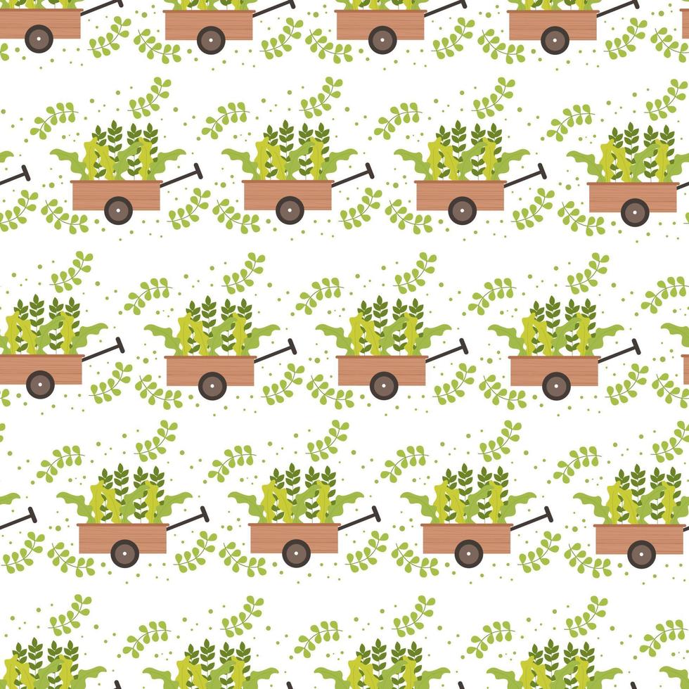 Garden seamless pattern vector